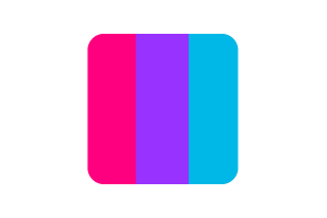 Androgyne Flag Square Rounded Shape flag