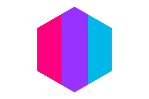 Androgyne Flag Hexagon Shape flag