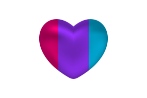 Love of Androgyne Heart Shape flag