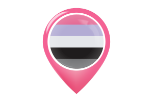 Apressexual Flag Map Pin Icon flag