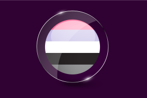 Apressexual Flag Glossy Round Button flag