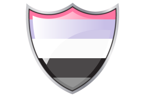 Shield with Flag of Apressexual flag