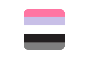 Apressexual Flag Square Rounded Shape flag
