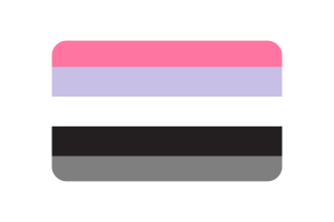 Apressexual Flag rounded Rectangle Vector Illustration flag