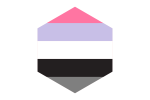 Apressexual Flag Hexagon Shape flag