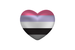 Love of Apressexual Heart Shape flag
