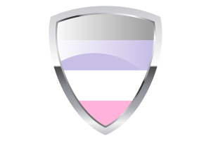 Cupioromantic Shield Flag flag