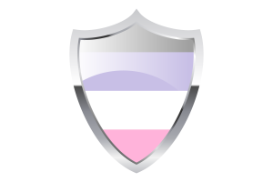 Cupioromantic Flag with Medieval Heater Shield flag