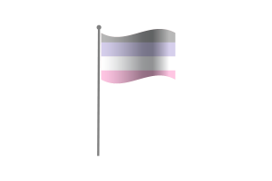 Waving Flag of Cupioromantic flag