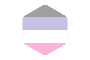 Cupioromantic Flag Rounded Hexagon Shape flag