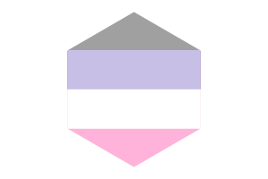 Cupioromantic Flag Hexagon Shape flag