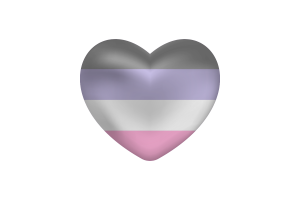 Love of Cupioromantic Heart Shape flag