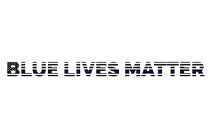 Blue Lives Matter Text Art flag