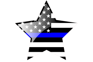 Blue Lives Matter Flag Star Icon flag