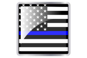 Blue Lives Matter Flag Square icon flag