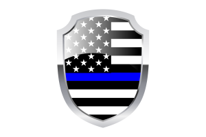 Blue Lives Matter Shield Logo flag