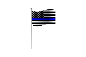 Waving Flag of Blue Lives Matter flag