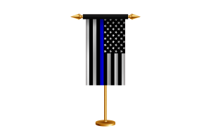 Blue Lives Matter Ceremonial Flag Vector Free flag