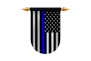 Blue Lives Matter Flag Emblem Vector Images flag