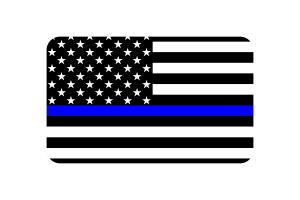 Blue Lives Matter Flag Rounded Rectangle Vector Illustration flag