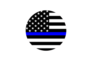 Blue Lives Matter Flag Circle Vector Free flag