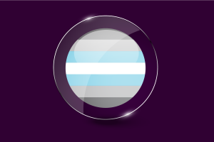 Demiboy Flag Glossy Round Button flag