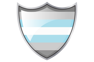 Shield with Flag of Demiboy flag
