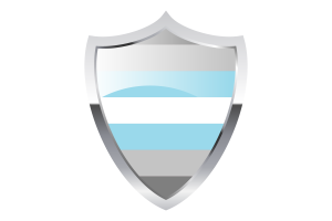 Demiboy Flag with Medieval Heater Shield flag