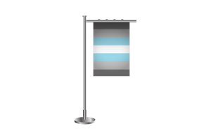 3d Demiboy Standing Flag flag