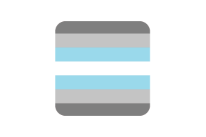 Demiboy Flag Square Rounded Shape flag