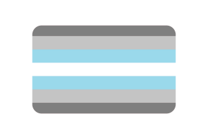 Demiboy Flag rounded Rectangle Vector Illustration flag