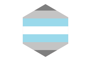 Demiboy Flag Hexagon Shape flag