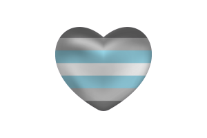 Love of Demiboy Heart Shape flag