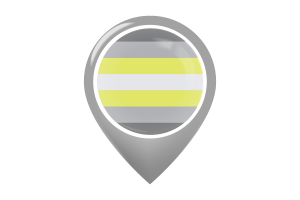 Demigender Flag Map Pin Icon flag