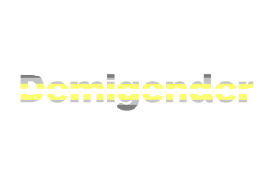 Demigender Text Art flag