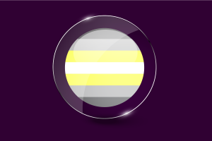 Demigender Flag Glossy Round Button flag