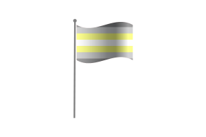 Waving Flag of Demigender flag