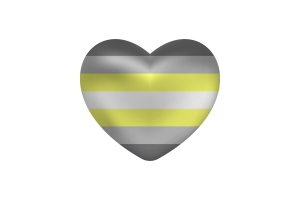 Love of Demigender Heart Shape flag