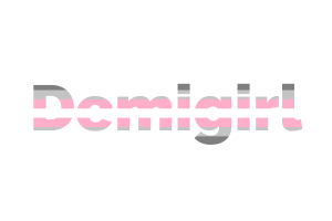 Demigirl Text Art flag