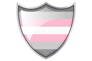 Shield with Flag of Demigirl flag