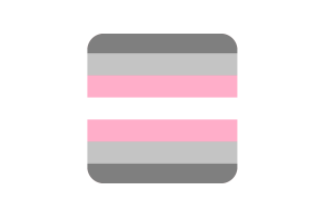 Demigirl Flag Square Rounded Shape flag