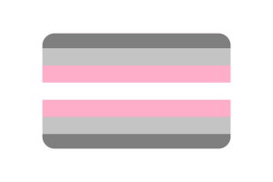 Demigirl Flag rounded Rectangle Vector Illustration flag