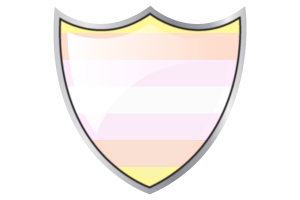 Shield with Flag of Pangender flag
