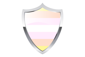 Pangender Flag with Medieval Heater Shield flag