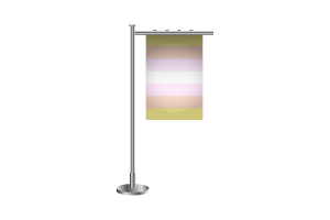 3d Pangender Standing Flag flag