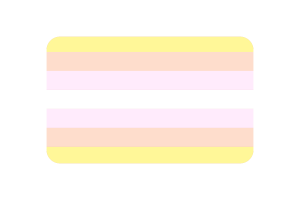 Pangender Flag rounded Rectangle Vector Illustration flag