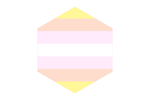 Pangender Flag Hexagon Shape flag