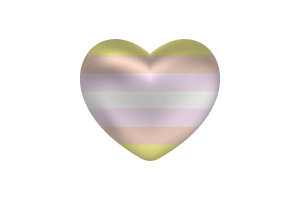 Love of Pangender Heart Shape flag