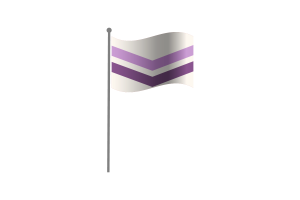 Waving Flag of Queer Chevron flag