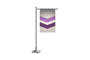 3d Queer Chevron Standing Flag flag